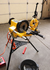 Steel Dragon Tools&reg; 300 Pipe Threader Threading Machine with Oiler Bucket