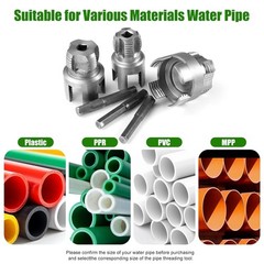 3PCS PVC Pipe Threader Tool Internal External Threading Tool Set New