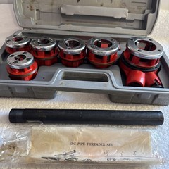 HFS(R) Ratchet Pipe Threader Kit Ratcheting Pipe Threading Tool Set w/ 6 Dies