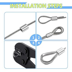 3/8 Inch Aluminum Crimping Loop Sleeve 3/8&Prime; 10MM Cable Ferrules Crimp Loops Slee