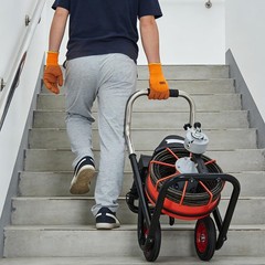 100FT x 3/4 Inch 750 W Auto Feed Sewer Snake Drain Cleaner Machine W/10 Cutters