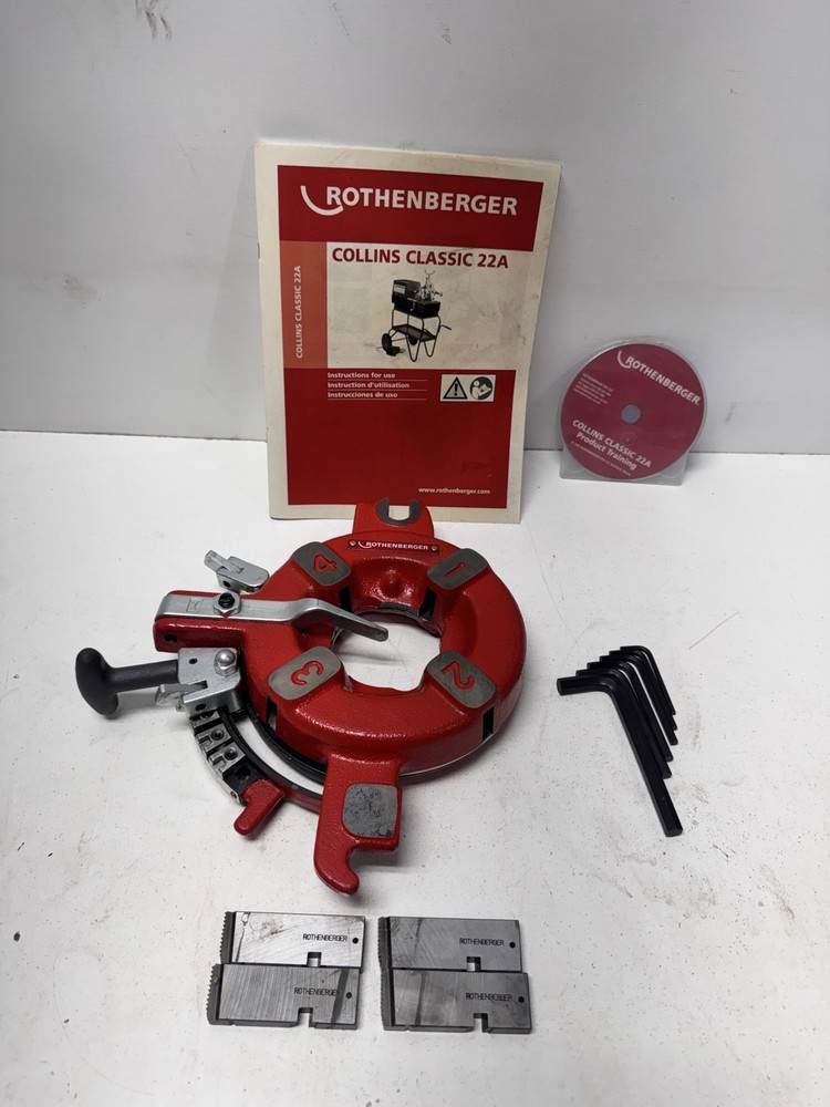 Rothenberger Automatic Threader Die Head 1/2&Prime; &ndash; 2&Prime; NPT With Cutters And Extras
