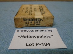 Ridgid NOS Pipe Threading Replacement HSS Die Set 65-R 1 to 2&Prime; NPT 38105 P184
