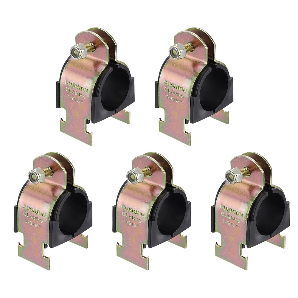 5 Pcs Rubber Cushion Strut Clamps, 1-3/8&Prime; OD Carbon Steel Pipe Strut Clamp