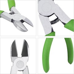 4-Inch Diagonal Side Cutters Precision Pliers Small Wire Cutters Spring Loaded