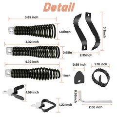 8Pcs Drain Snake Drill Attachment Cutter and Auger Set for50-100FT Drain Machine