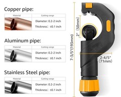 Herramienta cortadora de tubos para tubos de lat&oacute;n aluminio y acero inoxidable