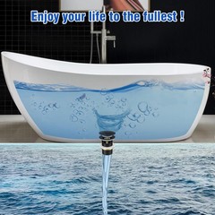 Pop-up Drain Kit for Freestanding Bathtub Tub Matte Black