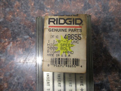 Ridgid 48655 1-1/8&Prime; &ndash; 7 UNC Bolt Dies RH High-Speed 532 542 500B NEW