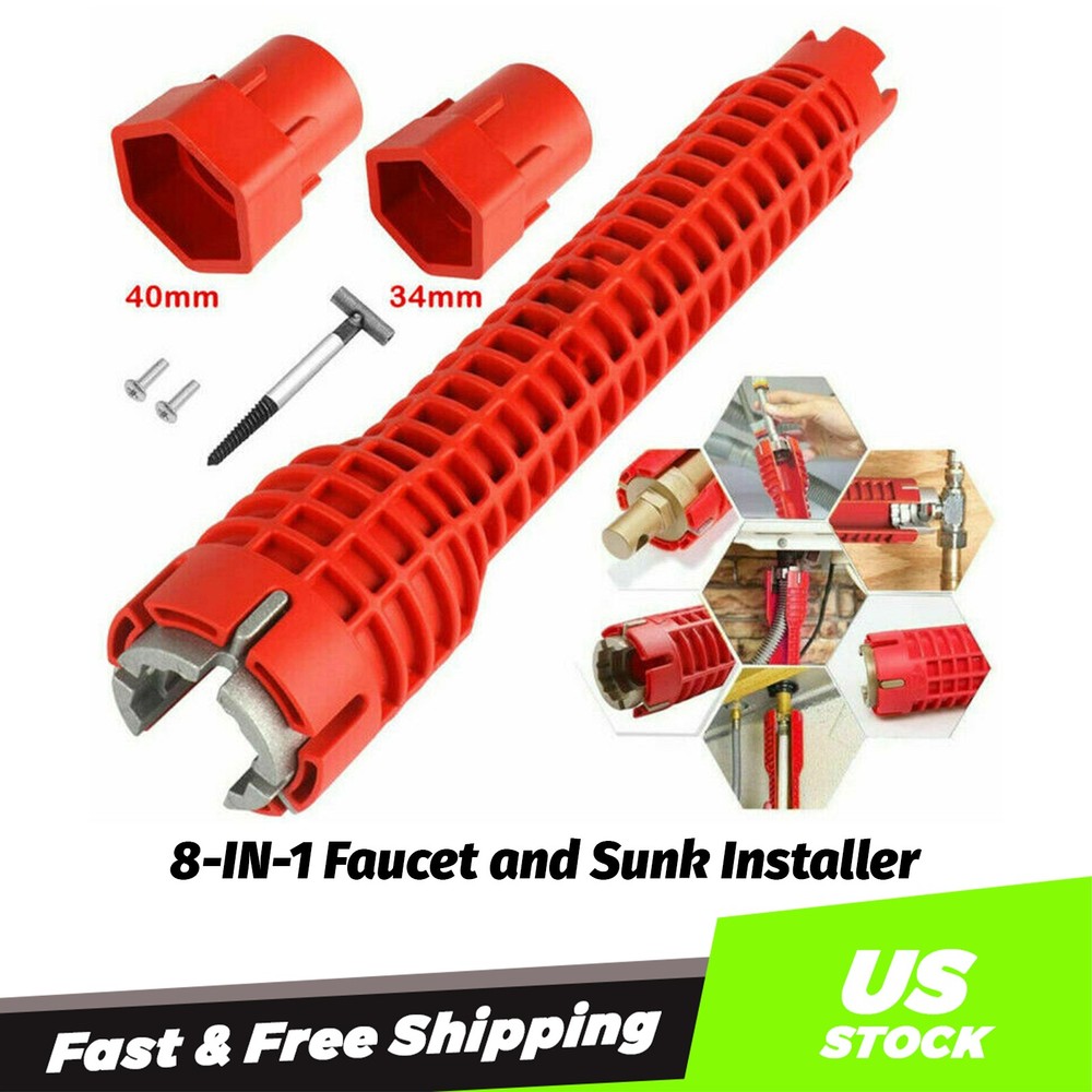 8 in 1 Faucet and Sink Installer Multi Tool Plumbing Repair Removal Tool USA SYA
