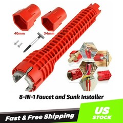 8 in 1 Faucet and Sink Installer Multi Tool Plumbing Repair Removal Tool USA SYA