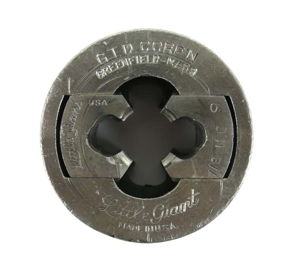 Greenfield Little Giant 7/8&Prime;-9 UNC Bolt Threader Die 2-11/16&Prime; Dia. (Inv. #1)