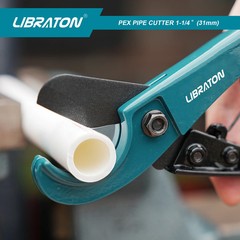 Libraton PEX Pipe Cutter 0-31mm 1.25&Prime; Cuts PVC PPR PE Tubing SK4 Blade