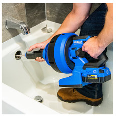 New Kobalt 24v Cordless Drain Auger Kit with 85 Watt Battery & Charger 4891704