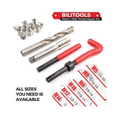 BILITOOLS 5/16-18 inch Thread Repair Kit, HSS Drill Helicoil Repair Kit SAE