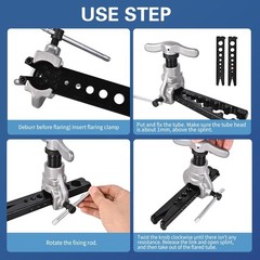 Eccentric Flaring Tool Kit 45&deg; Single Flare Tool for 1/4 to 3/4 Inch Metric