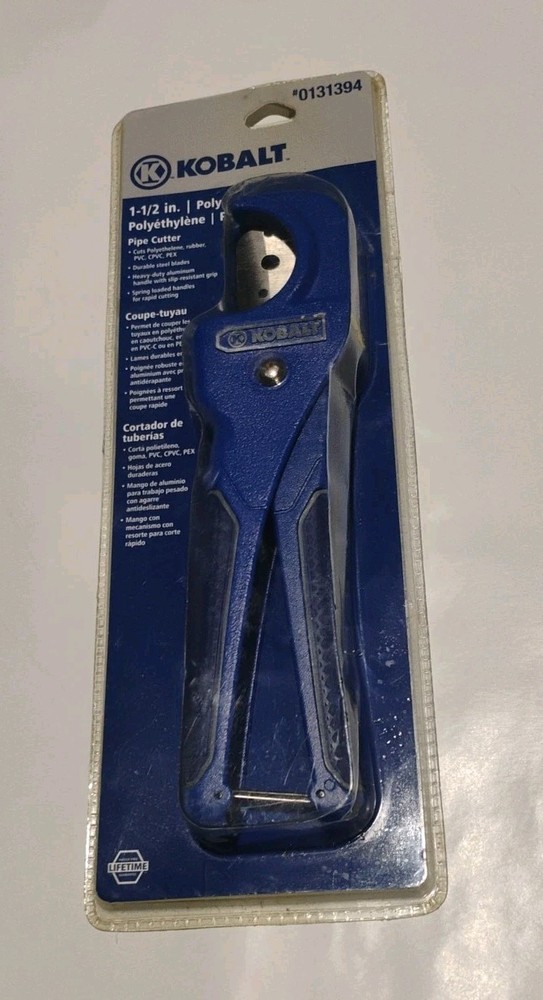 Kobalt 1 1/2 Poly Pipe Cutter Brand New In Package! 0131394