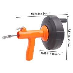 25Ft Plumbing Drain Snake Auger with Safety Hose Gloves Bathroom Sewer Unblocker