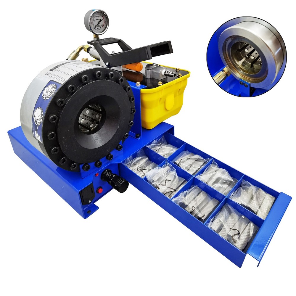 Pneumatic Hose Crimper Hydraulic Pipe Clamping Shrinking Machine Portable 6-25mm