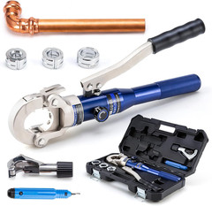 IBOSAD Copper Tube Fittings Hydraulic Pipe Crimping Tool with 1/2&Prime;,3/4&Prime; and 1&Prime; J