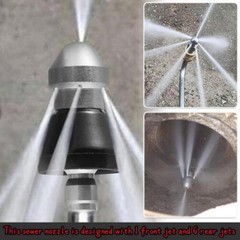 Sewer Cleaning Tool High-Pressure Nozzle, 2 Pack Sewer Jetter Kit For Pressure