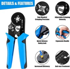 Ferrule Crimping Tool Kit with 1800PCS Wire Ferrules Kit Wire End Terminals & Cr