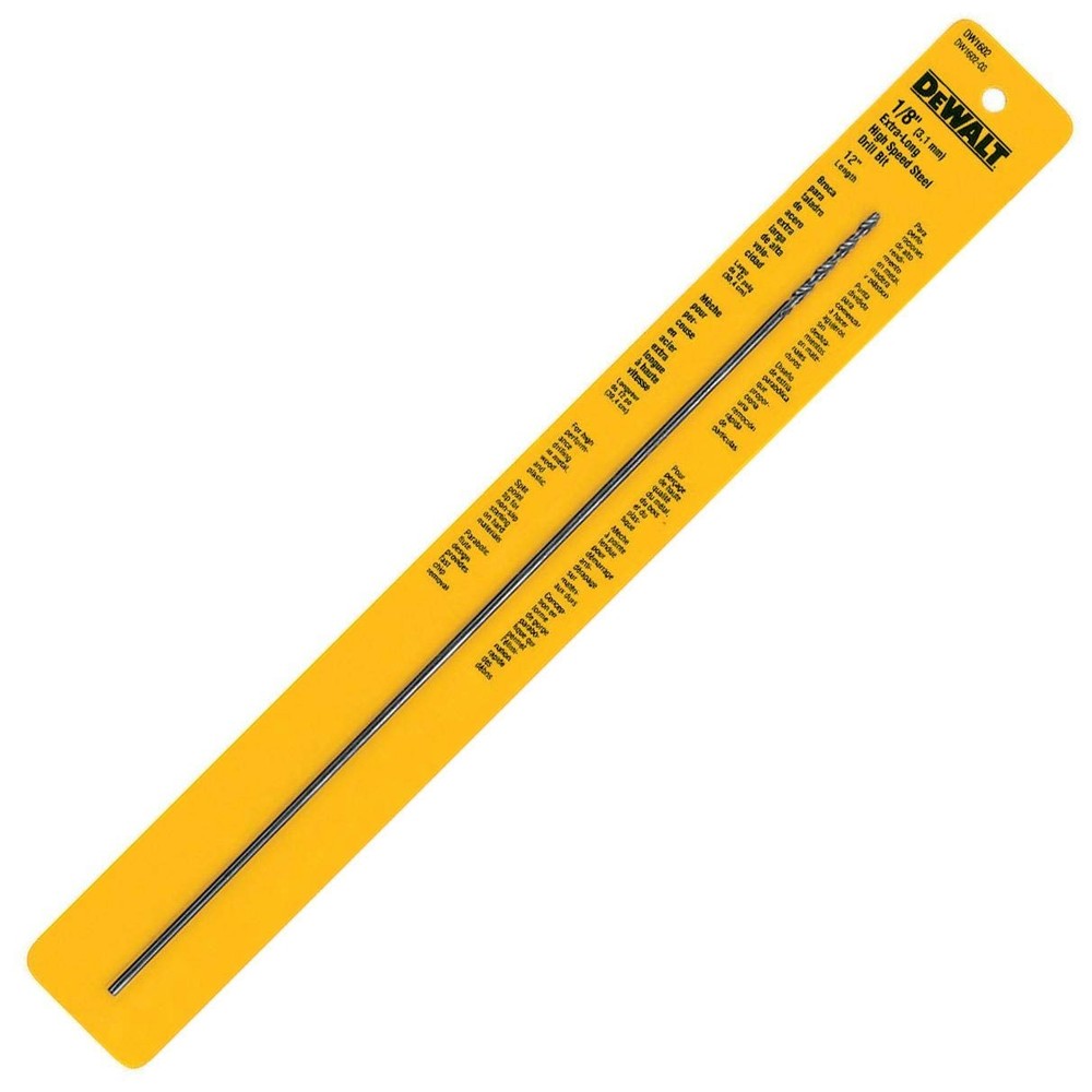 DEWALT DW1602-1/8-Inch by 12-Inch Extra Long Black Oxide 1/8 Inch,