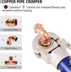 Hydraulic Copper Press Tool with 1/2&Prime;,3/4&Prime; and 1&Prime; Jaw Copper Pipe ProPress Cr&hellip;