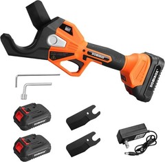 18V Electric PVC Pipe Cutter w/ 2 Batteries & SK5 Teflon Blades, 1-1/2&Prime; Max