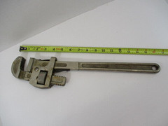 DUNLAP Tools 18&Prime; PIPE WRENCH Made of TOOL STEEL Drop Forged in USA Bright EC