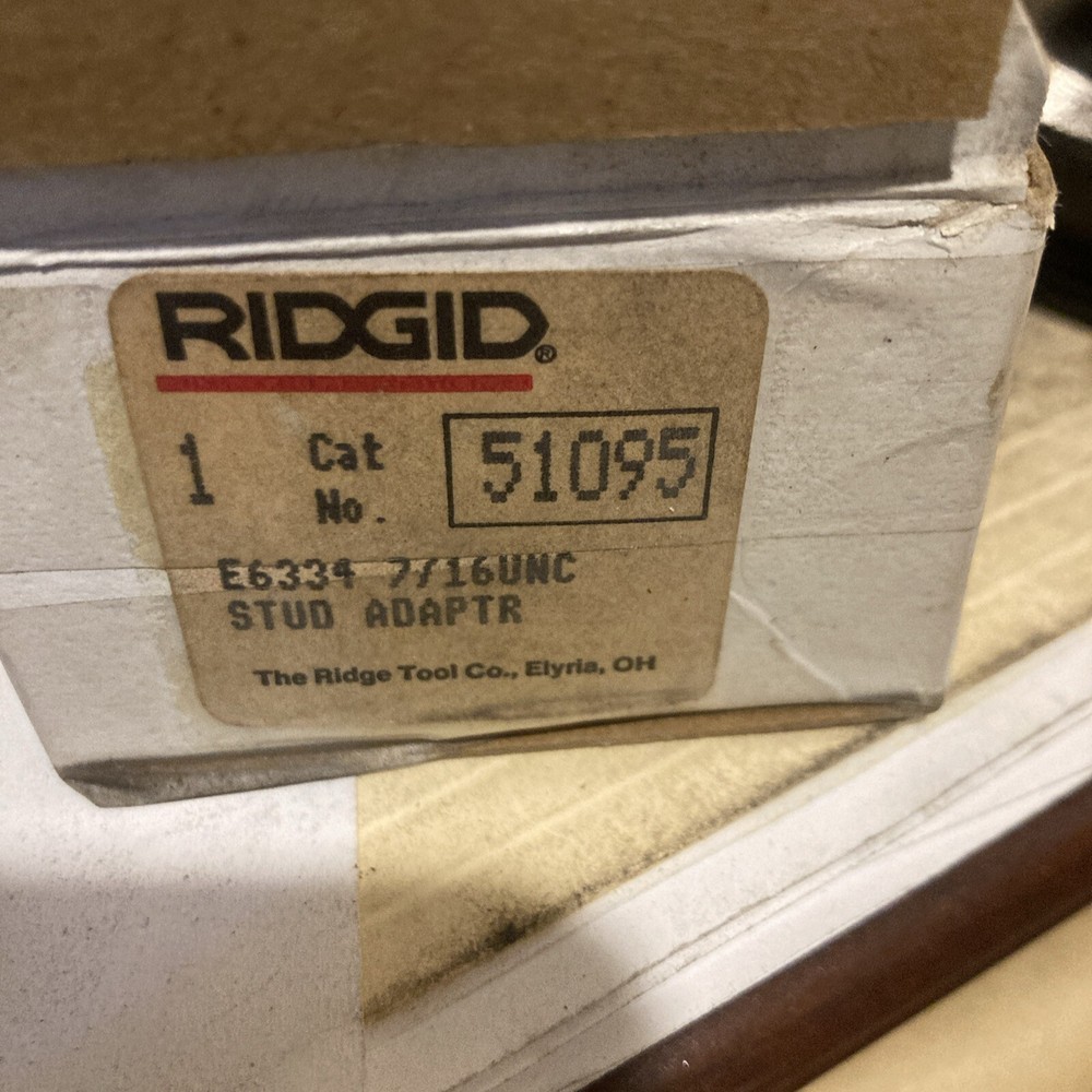RIDGID 51095 7/16&rdquo; -14 Unc Bolt Stud ADAPTER, FOR 819 NIPPLE CHUCK