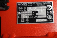 Ridgid 27013 K-400 Drum Machine with C-45 IW Cable 1/2&Prime;x 75&prime;, Gloves, Autofeed
