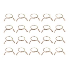 Fuel Line Hose Clips, 20pcs 9mm 65Mn Steel Tubing Spring Clamps