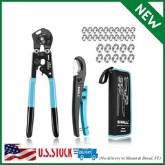 2-IN-1 Pex Crimping Clamp Cinch & Remove Tool with Pipe Hose Cutter, Pex Pipe Fi