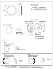 Westbrass D493CHM-62 Universal Patented Deep Soak Round Replacement 2-Hole Ba&hellip;