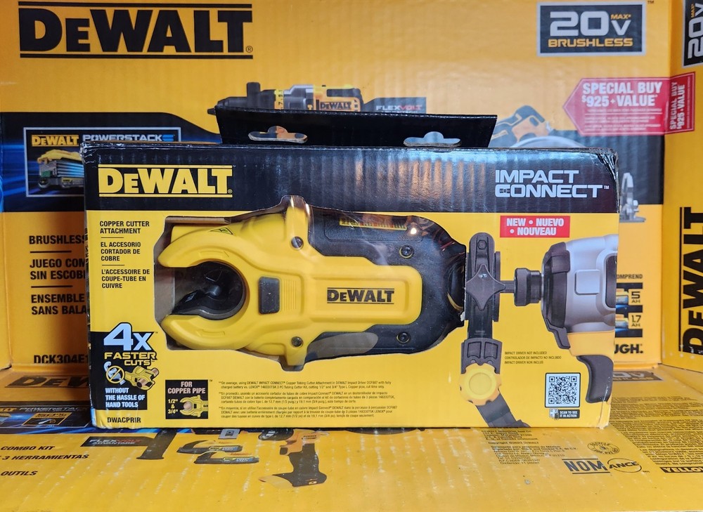 ⭐️NEW⭐️ DeWalt IMPACT CONNECT Copper Pipe Cutter Attachment DWACPRIR