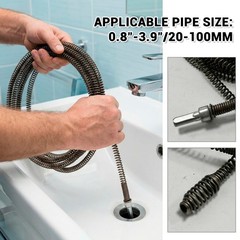 Drain Cleaning Cable, 50 Ft x 3/8&Prime; Professional Drain Snake, 10 mm Flexible H&hellip;