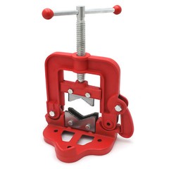 Heavy Duty Cast Iron Forged Hinged Pipe Vice Vise Bench Tube Clamp For 3-12cm