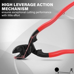 8 Inch Mini Bolt Cutters, High Leverage Compact Bolt Cutter, Anti-Slip Comfort G