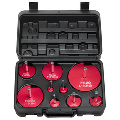PVC Pipe Reamer Kit 9PCS Socket Saver Set 1/2 to 4in for Drill Plumbing