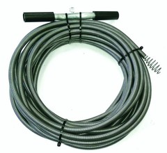 3/8&Prime; x 50&prime; Drain Auger Snake for Clogs, Plumbing Tool, Heavy Duty, Black