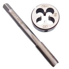 HSS M8 x 1mm Tap And M8 x 1.0mm Die Metric Thread Right Hand Repair Tool
