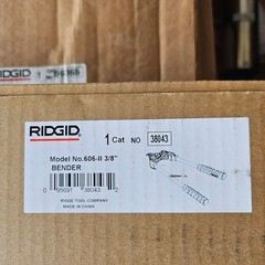 Ridgid 38043 3/8&Prime; 606 Heavy-Duty Instrument Tube Bender, 90 &ndash; 180 Degrees Bend