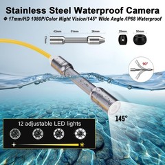 Sewer Camera 10m/32ft, 4.3&Prime; Pipe Drain Inspection Camera with DVR Function