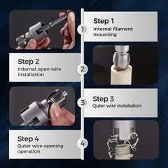 PVC Pipe Threader Cutting Kit Integrated Internal & External Pipe Threading-Tool