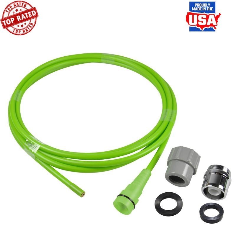 10ft Drain Snake Water Jet Cleaner Hose Unclogger Tool Eco-Friendly Septic Safe