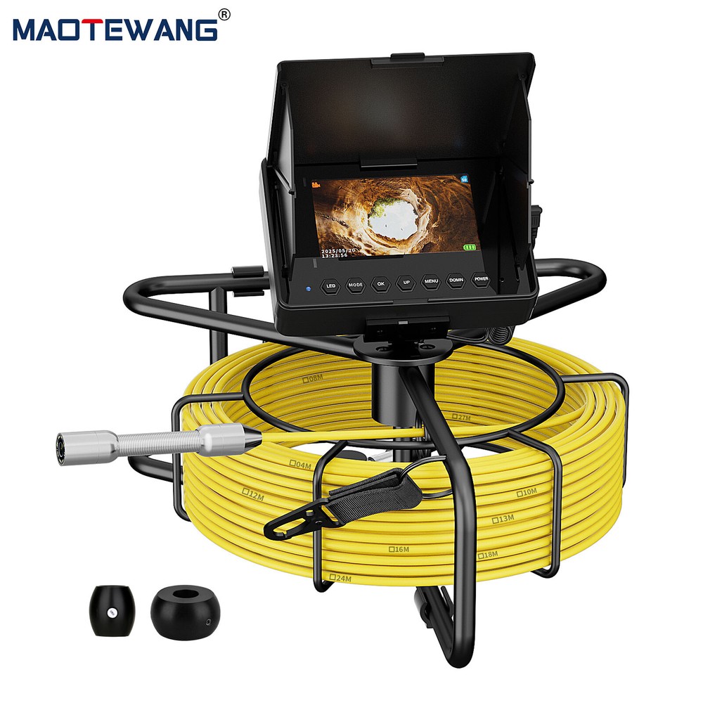 10m Sewer Pipe Inspection Camera Drain Sewer Industrial Camera 4.3&Prime; 16GB Monitor