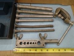 Owatonna OTC Set # 854 Single Flaring Set & 6 Pc Wire Spring Tubing Bender D452