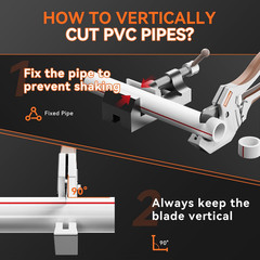 PVC Pipe Cutter with Replaceable SK5 Blade, Cuts up to 2-1/2&Prime; Heavy-Duty Pipe