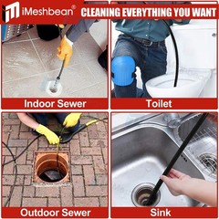 Sewer Jetter Kit for Pressure Washer 50FT 1/4&Prime; M-NPT Drain Cleaner Hose 5800PSI